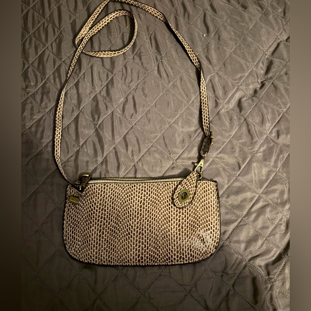 Joy Susan Python Mini Crossbody Wristlet Clutch bag